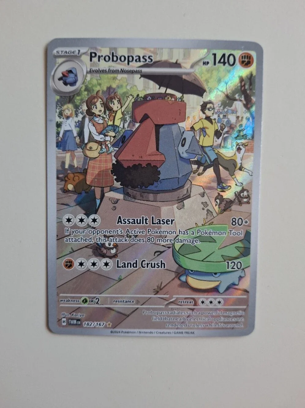 Probopass 182/167 Twilight Masquerade Illustration Rare Holo Pokemon Card